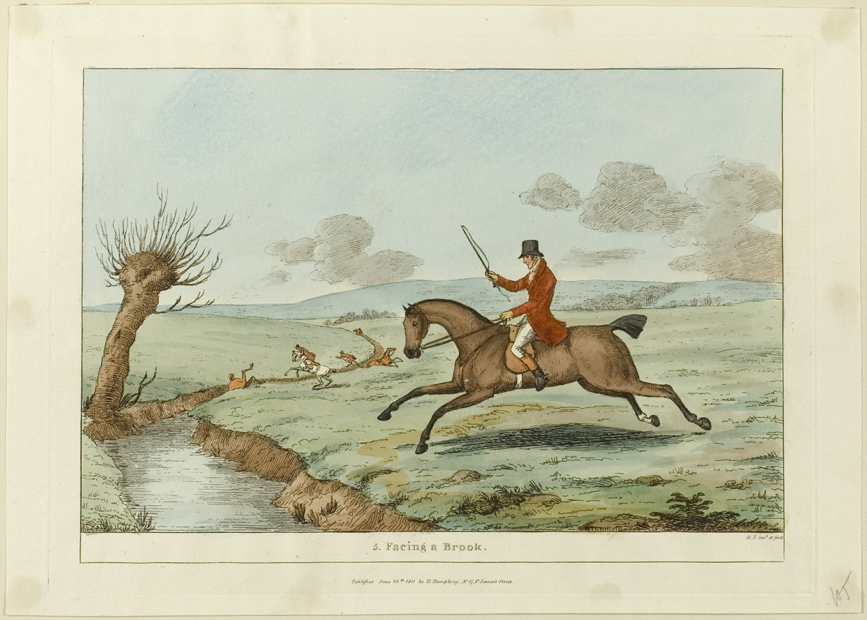 Facing a Brook, plansch fem från Oumbärliga prestationer (Indispensable Accomplishments) av Sir Robert Frankland