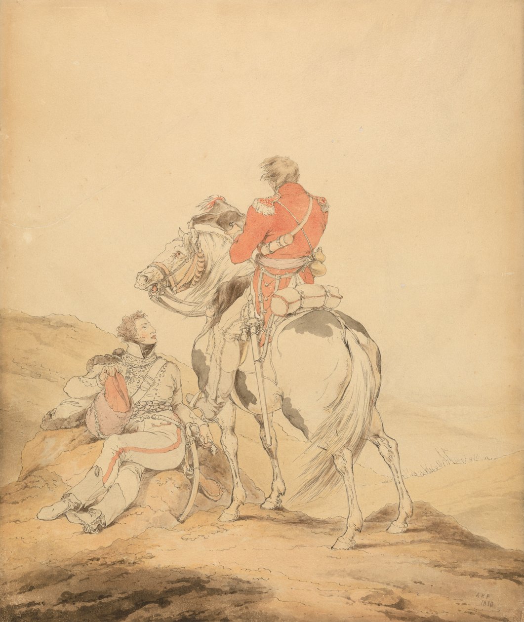 En brittisk officer av staben och en officer av husarer av Sir Robert Kerr Porter