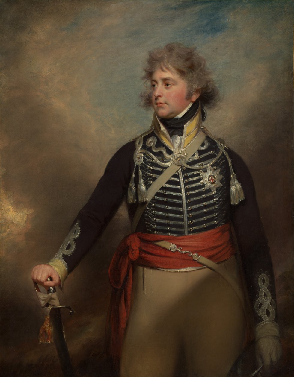 George IV 1762-1830, när prins av Wales. av Sir William Beechey