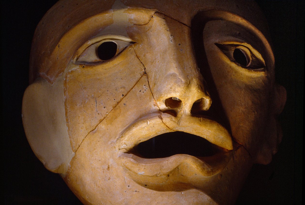 Skådespelarmask, keramik, grekiska kolonier mellan 8:e och 3:e århundradet f.Kr. av Sisse Brimberg