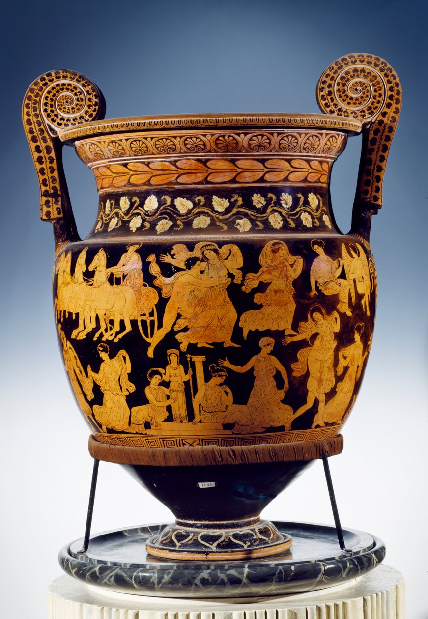 Rödfigursvolutkrater, apulisk (keramik) (se även 85031 och 85032) av Sisyphus Painter