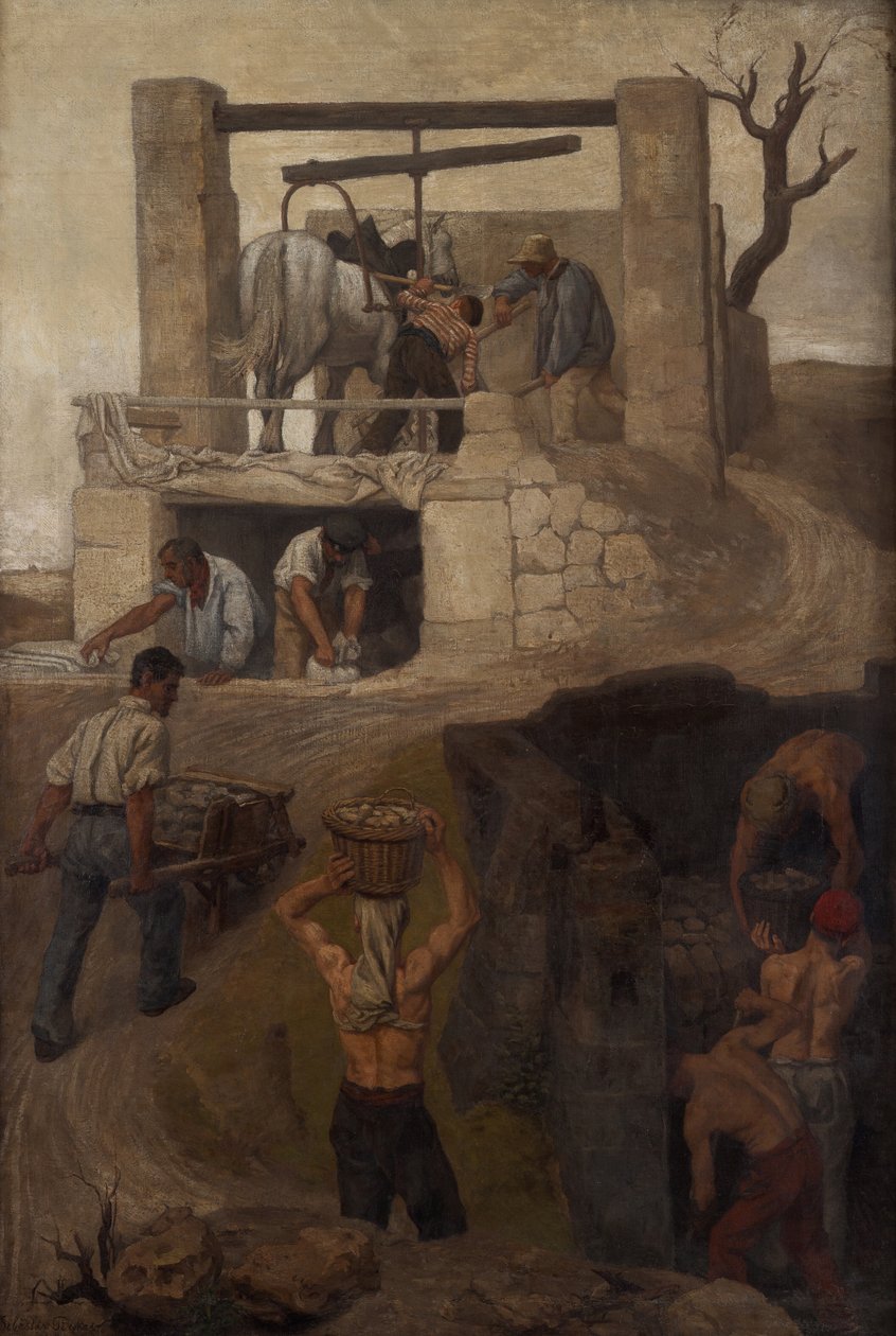 Arbetare i Montmartre, 1858 av Soběslav Pinkas