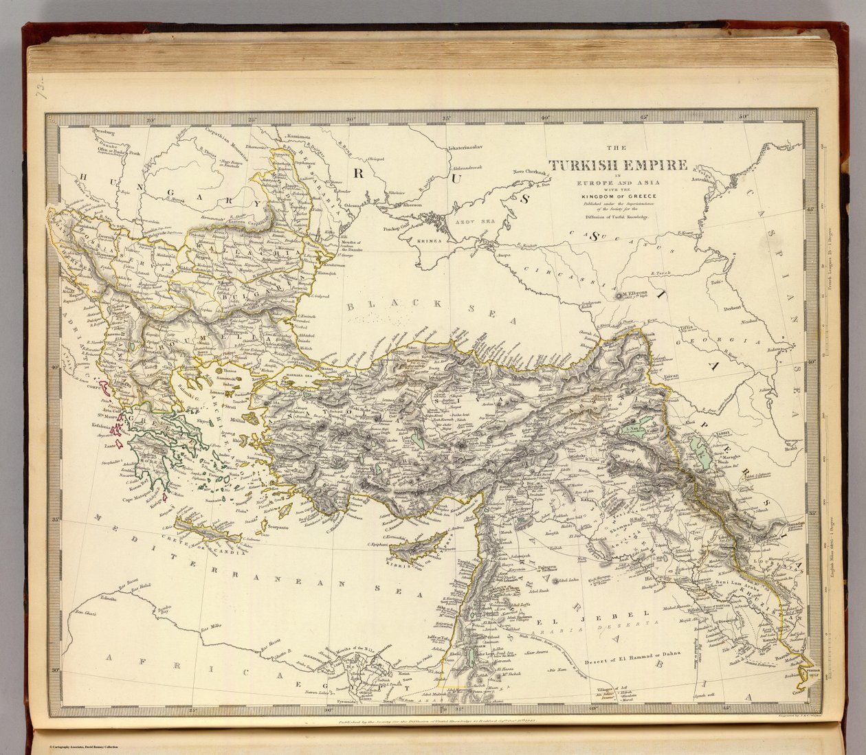 Det turkiska imperiet i Europa och Asien med Greklands rike av Society for the Diffusion of Useful Knowledge