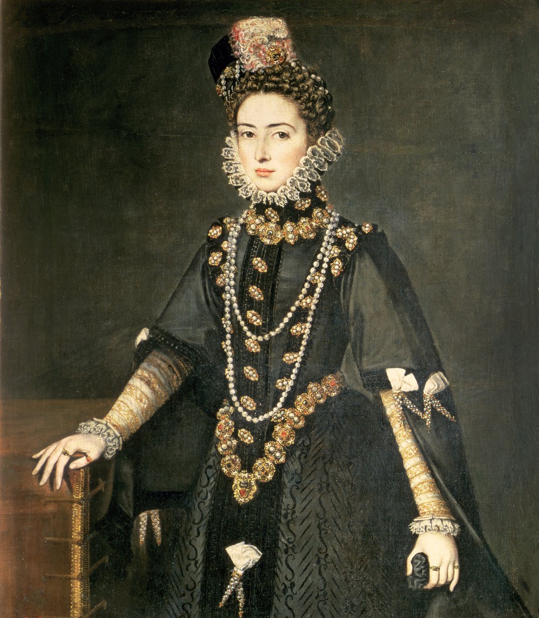 Infanta Catalina Micaela, hertiginna av Savojen (1567-97), dotter till Filip II av Spanien (1527-98) och Isabella av Valois (1545-68), gifte sig med Charles Emmanuel, hertig av Savojen, 1584 av Sofonisba Anguissola