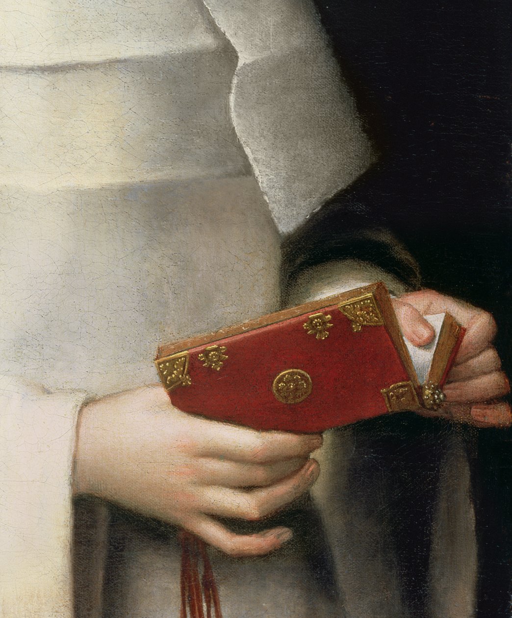 Porträtt av konstnärens syster i nunneklädsel olja på duk detalj av 79749 av Sofonisba Anguissola