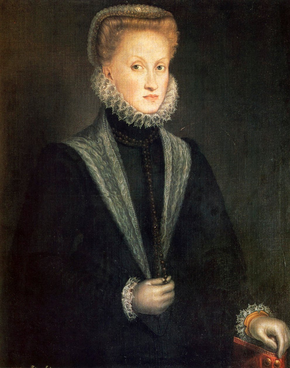 Anna av Österrike, drottninggemål till Filip II av Spanien och Portugal, 1573. av Sofonisba Anguissola