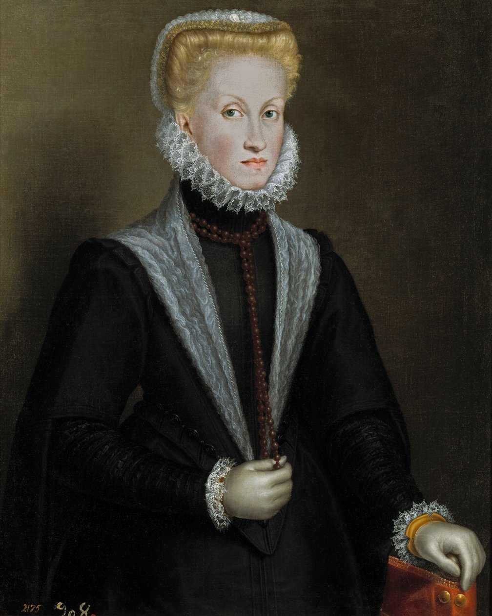 Porträtt av Anna av Österrike (1549-1580) av Sofonisba Anguissola