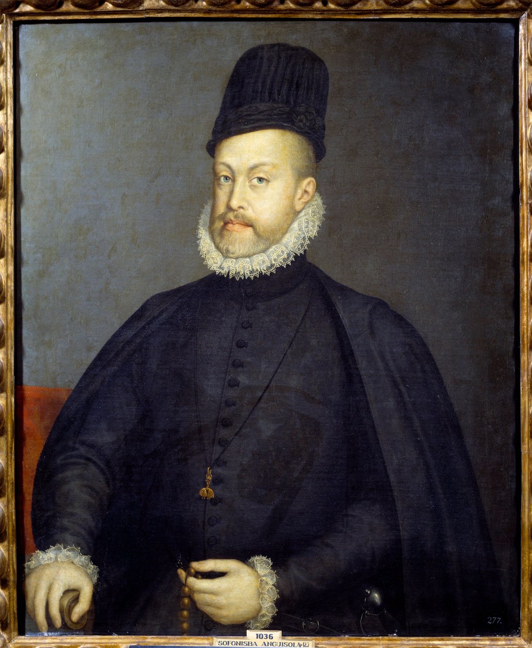 Porträtt av kungen av Spanien Filip II (1527-1598) Målning av Sofonisba Anguisciola eller Anguissiola (1540-1625) av Sofonisba Anguissola