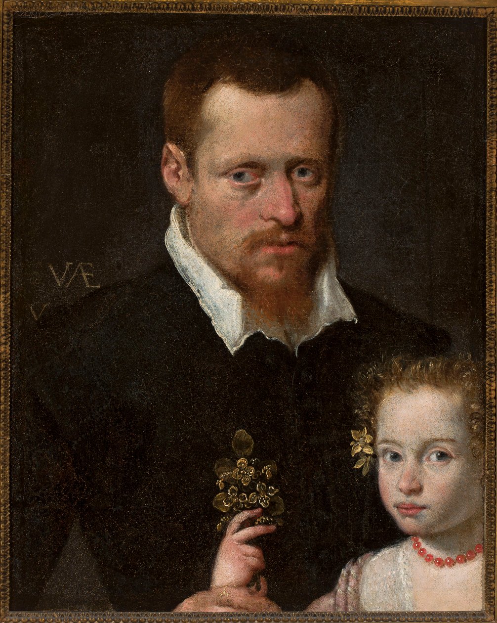 Porträtt av en man med sin dotter av Sofonisba Anguissola