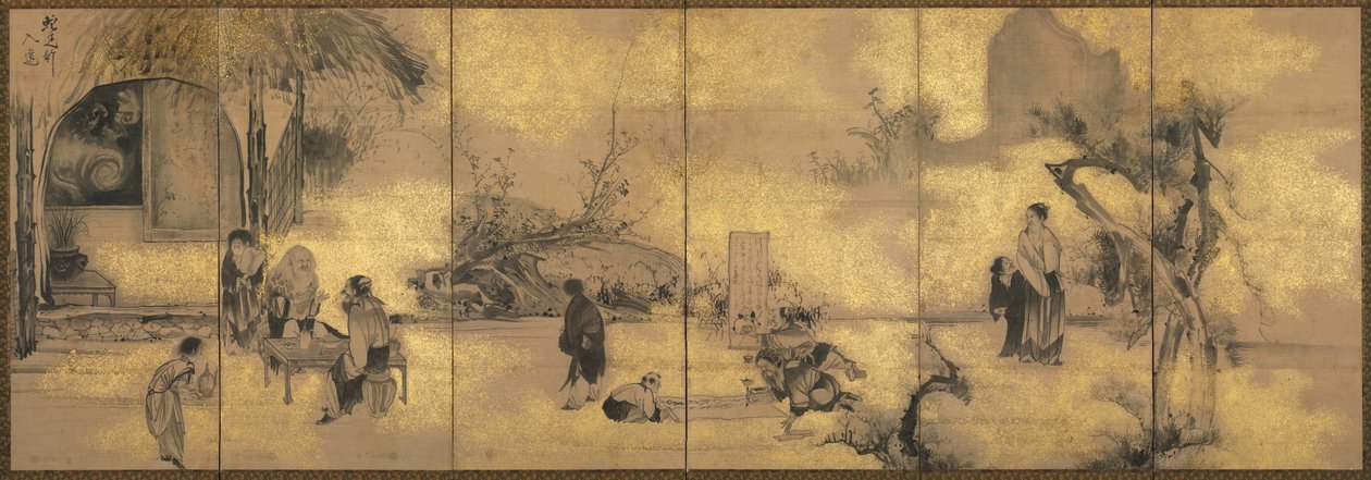 The Eight Immortals of the Wine Cup, senare 1700-talet. av Soga Shohaku