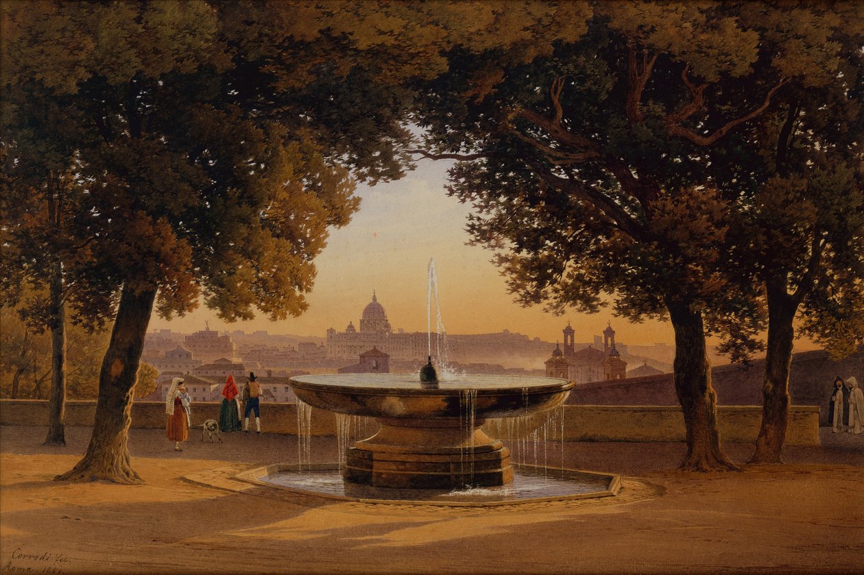 Fontänen i Villa Medici av Solomon Corrodi