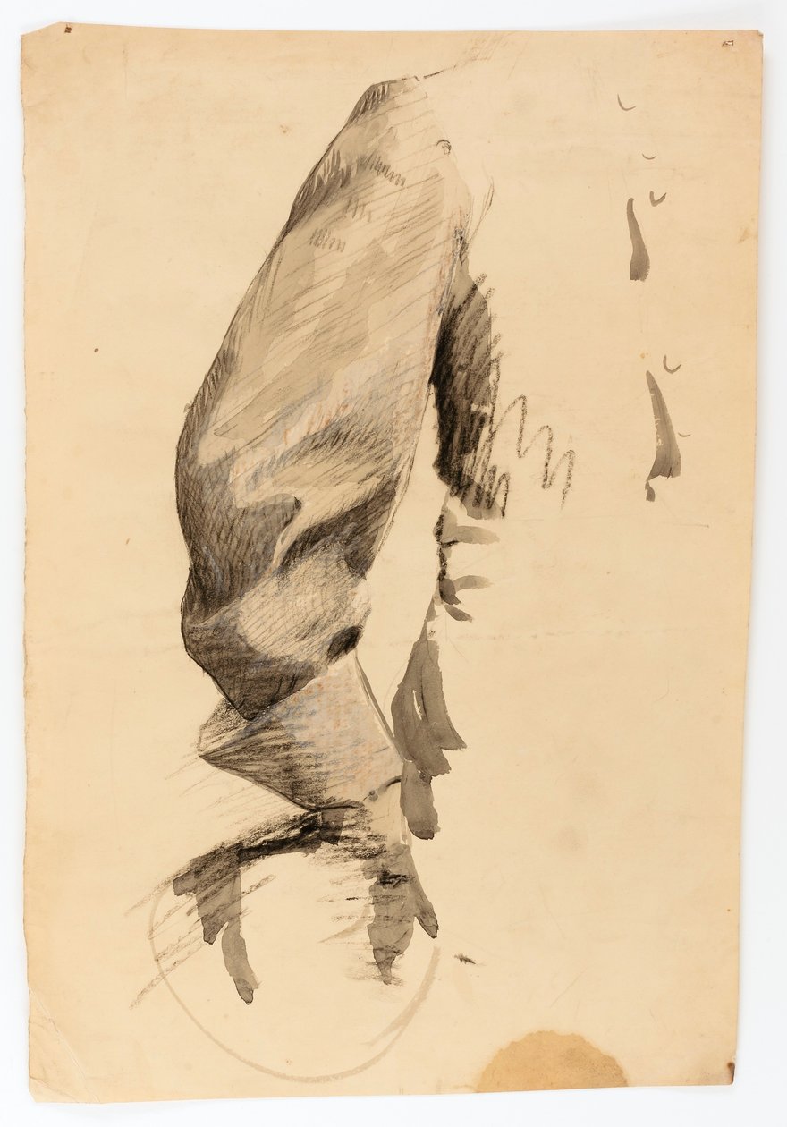 Höger arm och torso, studie till ryttarstaty av Solon H. Borglum
