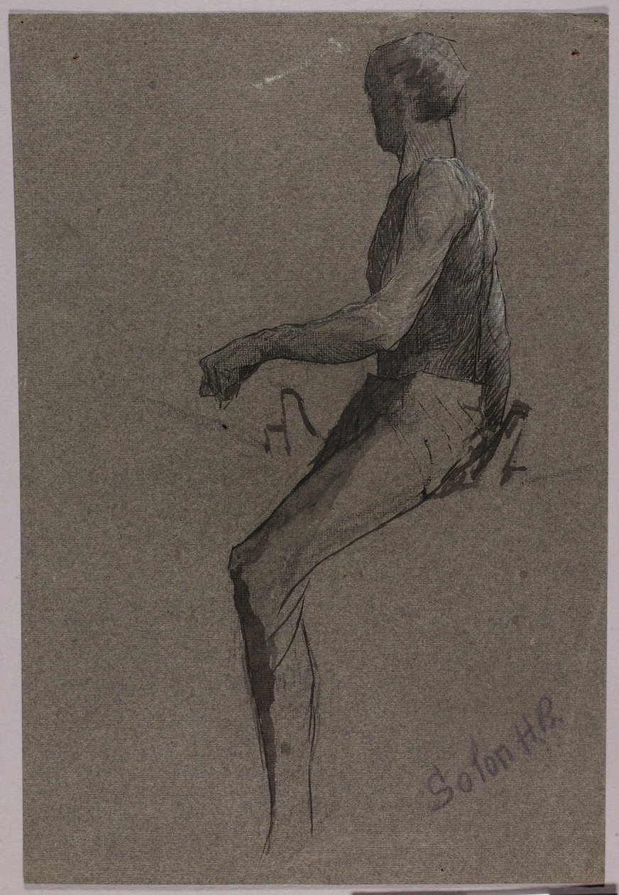 Studie för ryttarmonument av Solon H. Borglum