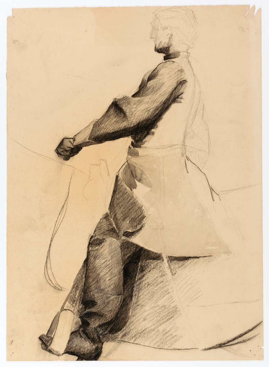 Studie till ett ryttarmonument av Solon H. Borglum