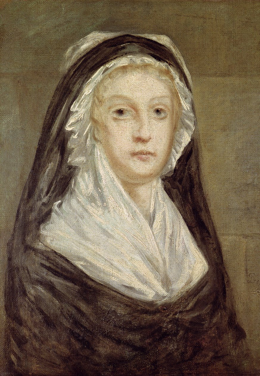 Marie Antoinette (1755-93) på conciergeriet, efter en målning av Alexandre Kucharski (1741-1819) c.1792-99 av Sophie Prieur