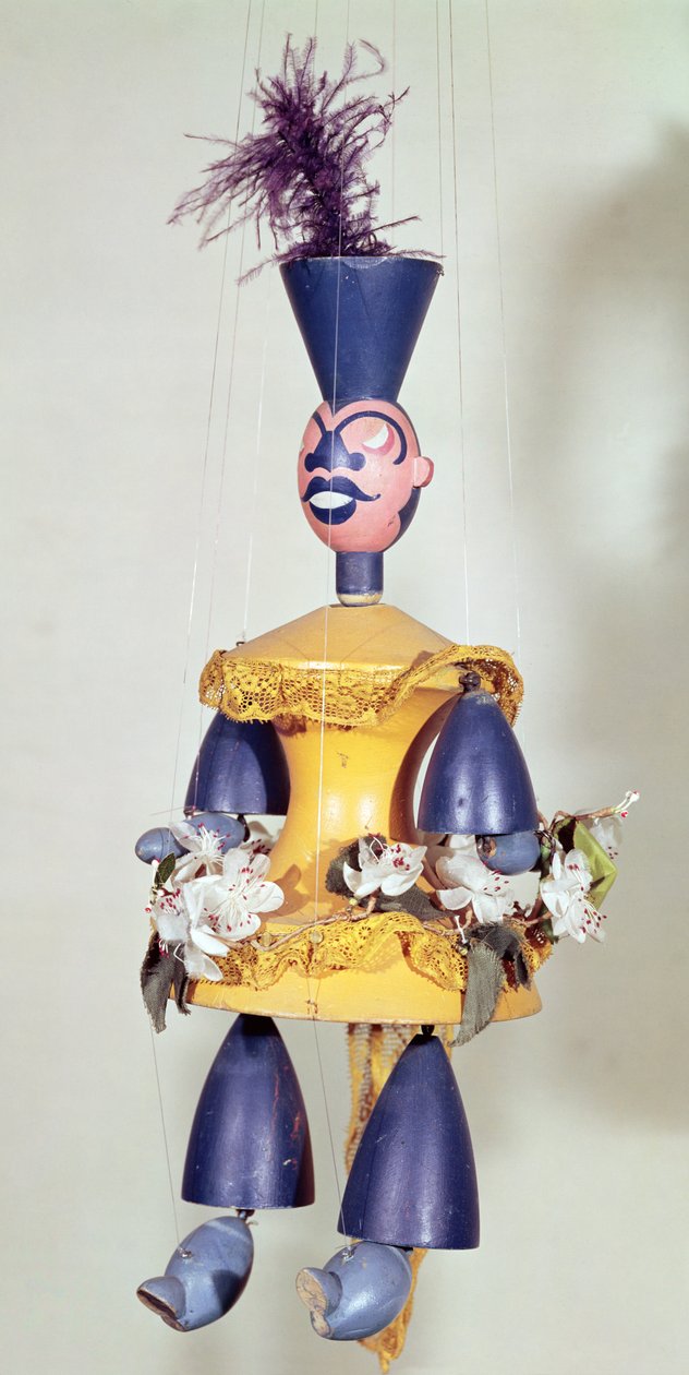 Marionett gjord för "Le Roi Cerf" av Carlo Gozzi (1720-1806) 1918 (blandad media) av Sophie Taeuber Arp