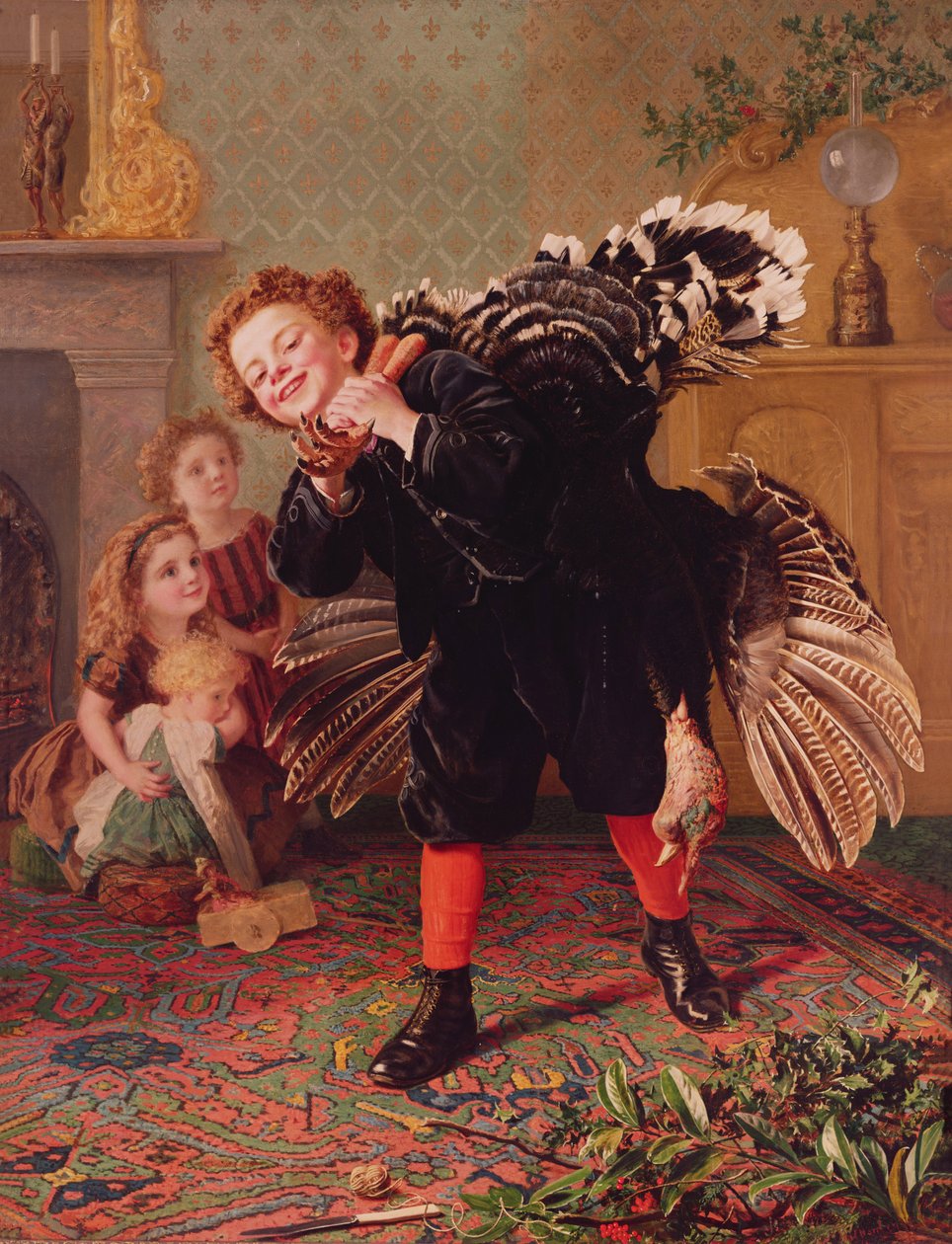Here Comes Gobbler..., c.1877 av Sophie Gengembre Anderson