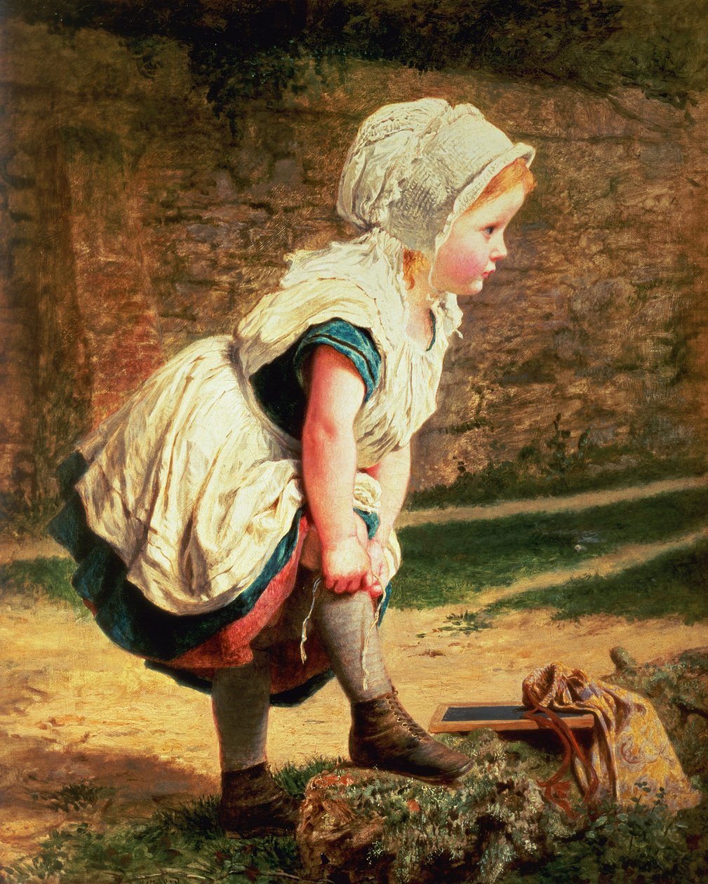 Vänta på mig! (Återvänder hem från skolan) av Sophie Gengembre Anderson