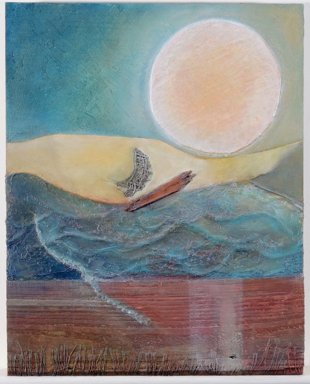 Triptyk (blandteknik) av Sophie Hacker