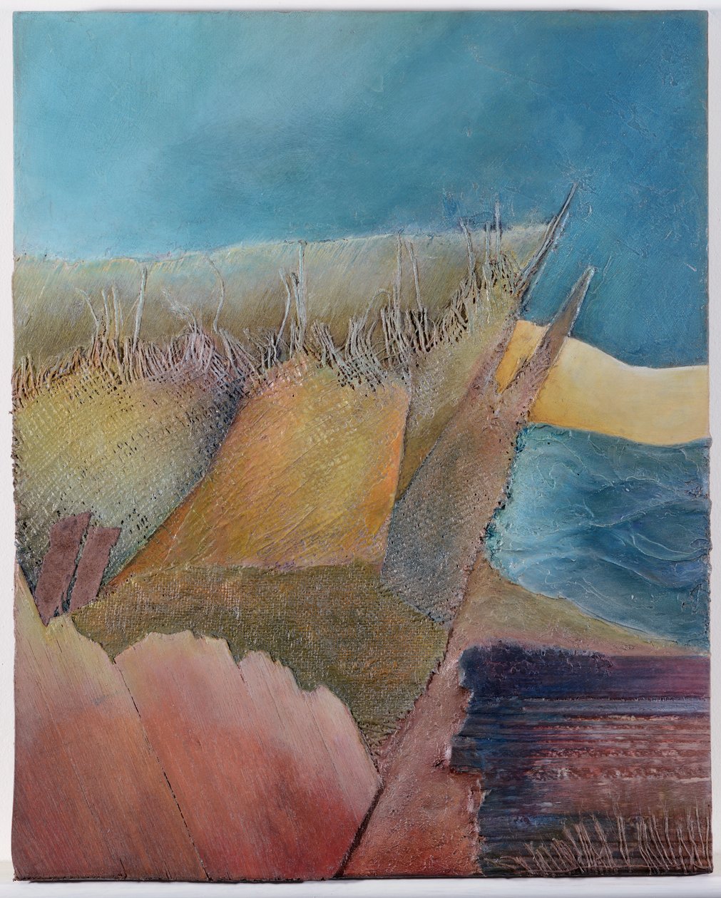 Triptyk (blandteknik) av Sophie Hacker