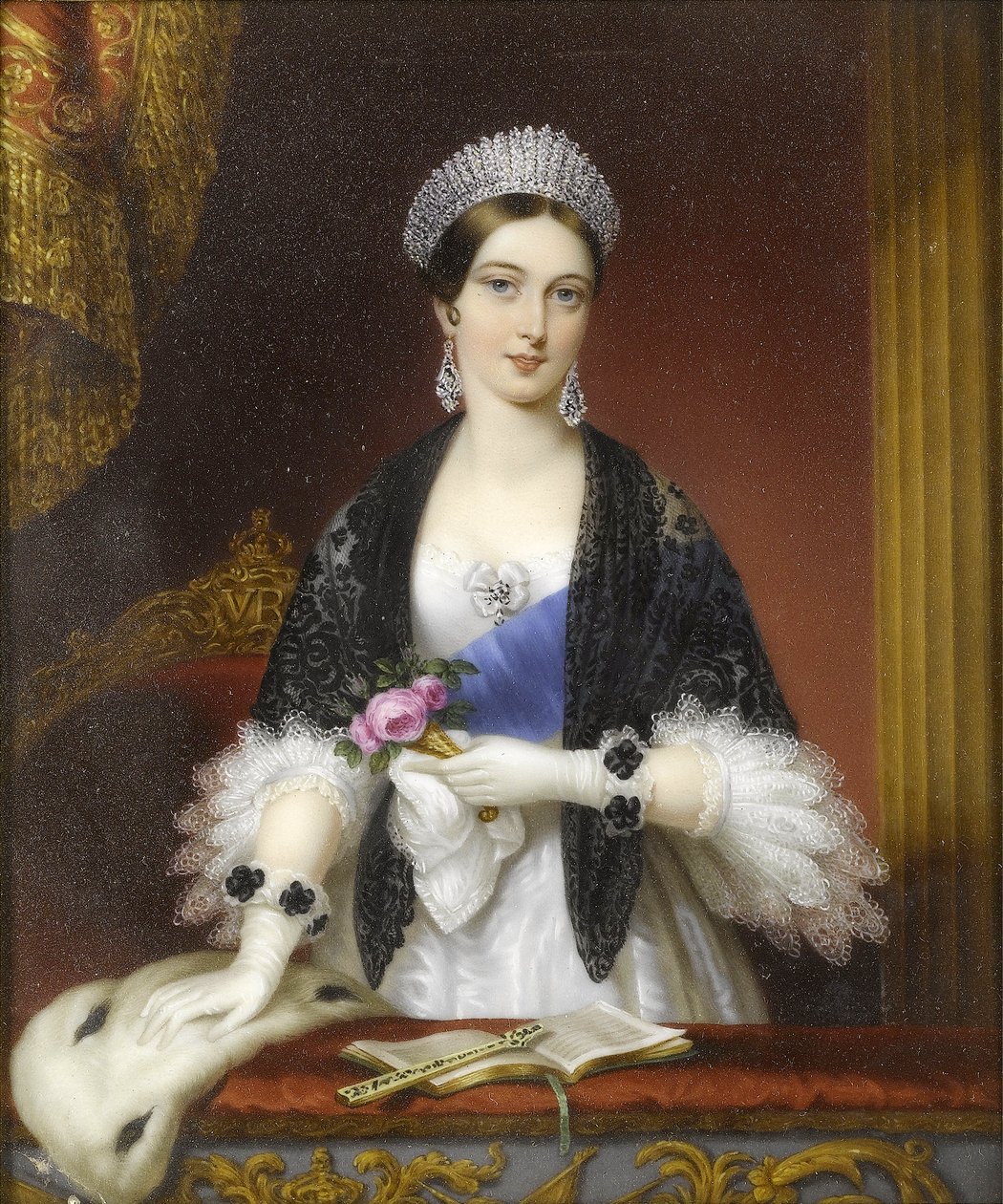 Drottning Victoria i Royal Box på Drury Lane Theatre i november 1837 - Lienard, Sophie av Sophie Lienard