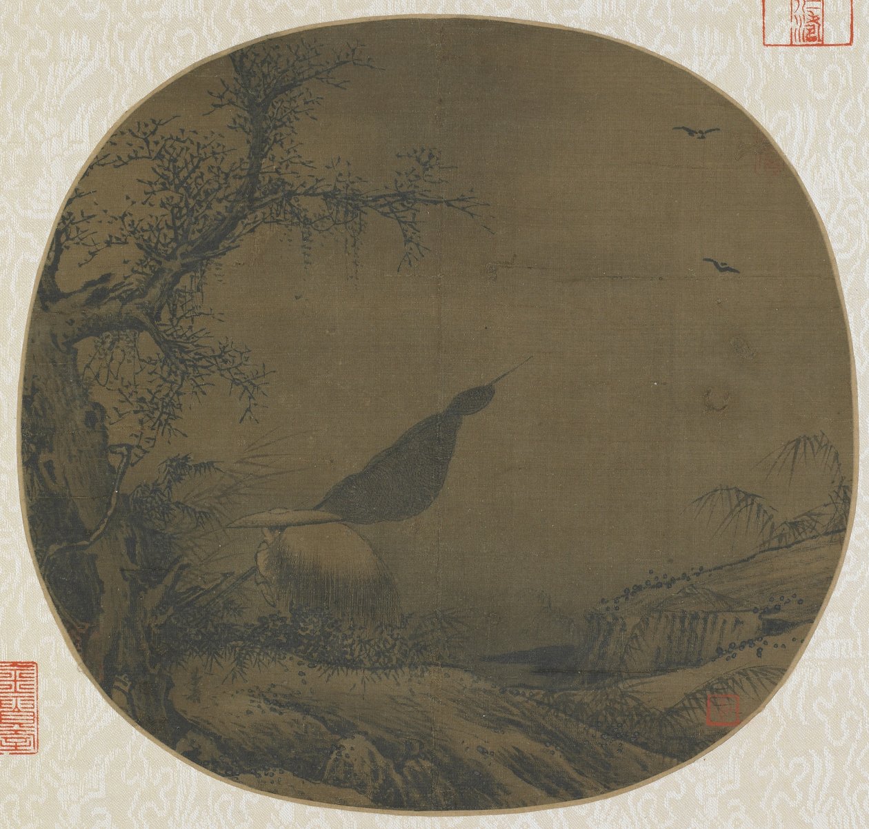 Hemfärdsfiskare täckt av snö, sent 1100- och början av 1200-talet av Southern Song Dynasty Chinese School
