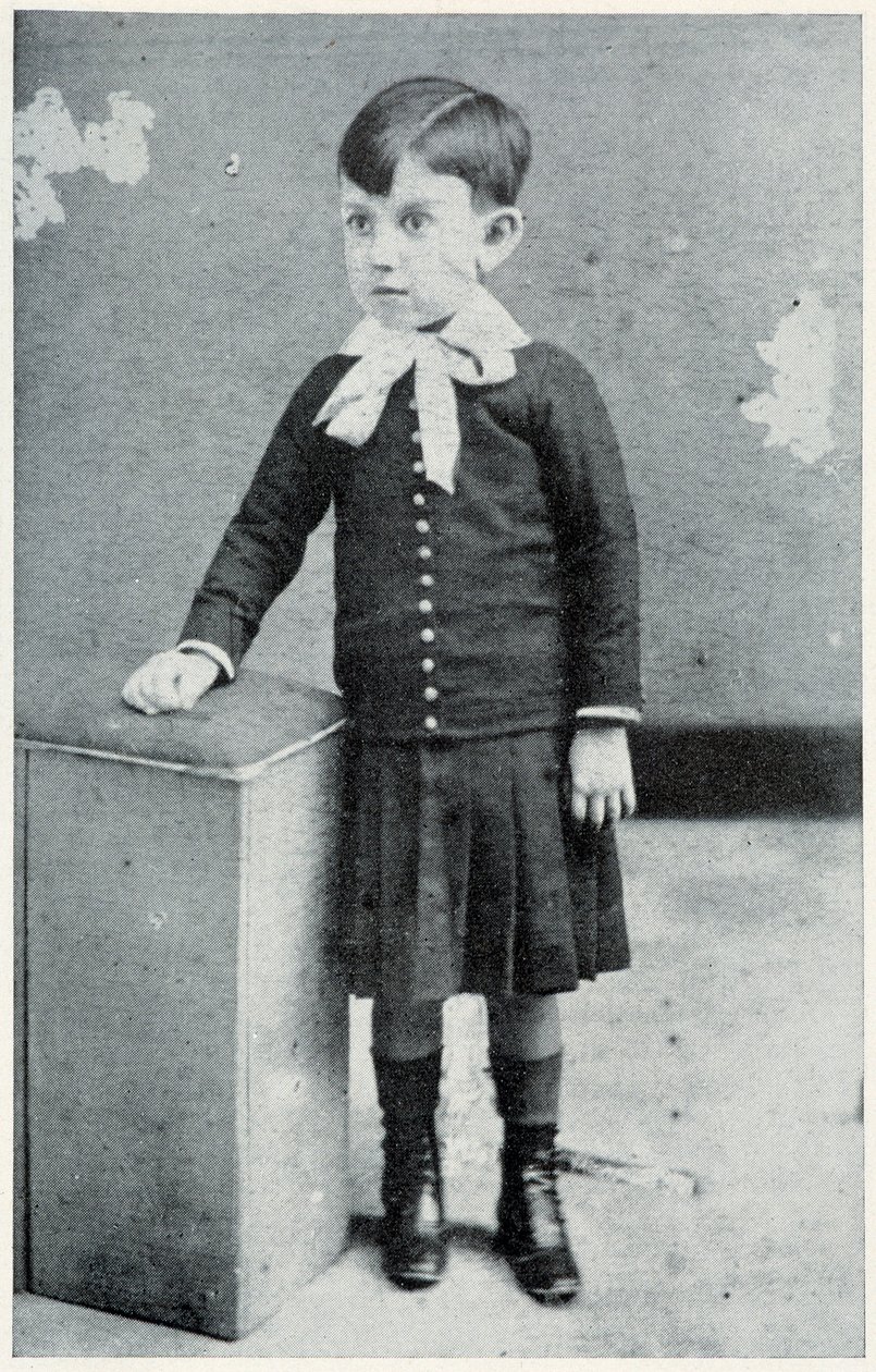 Pablo Picasso, vid fyra års ålder, 1885 av Spanish Photographer