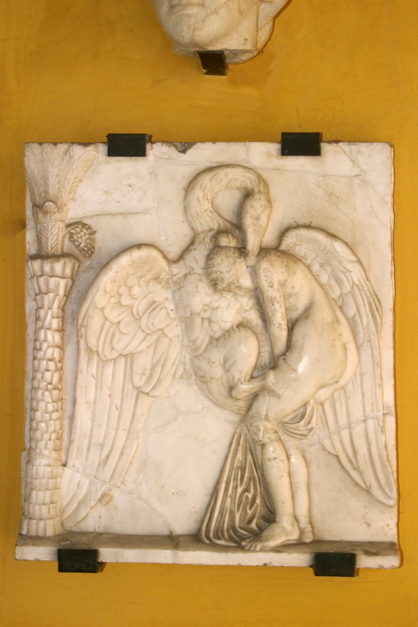 Leda och svanen (marmor) av Spanish School