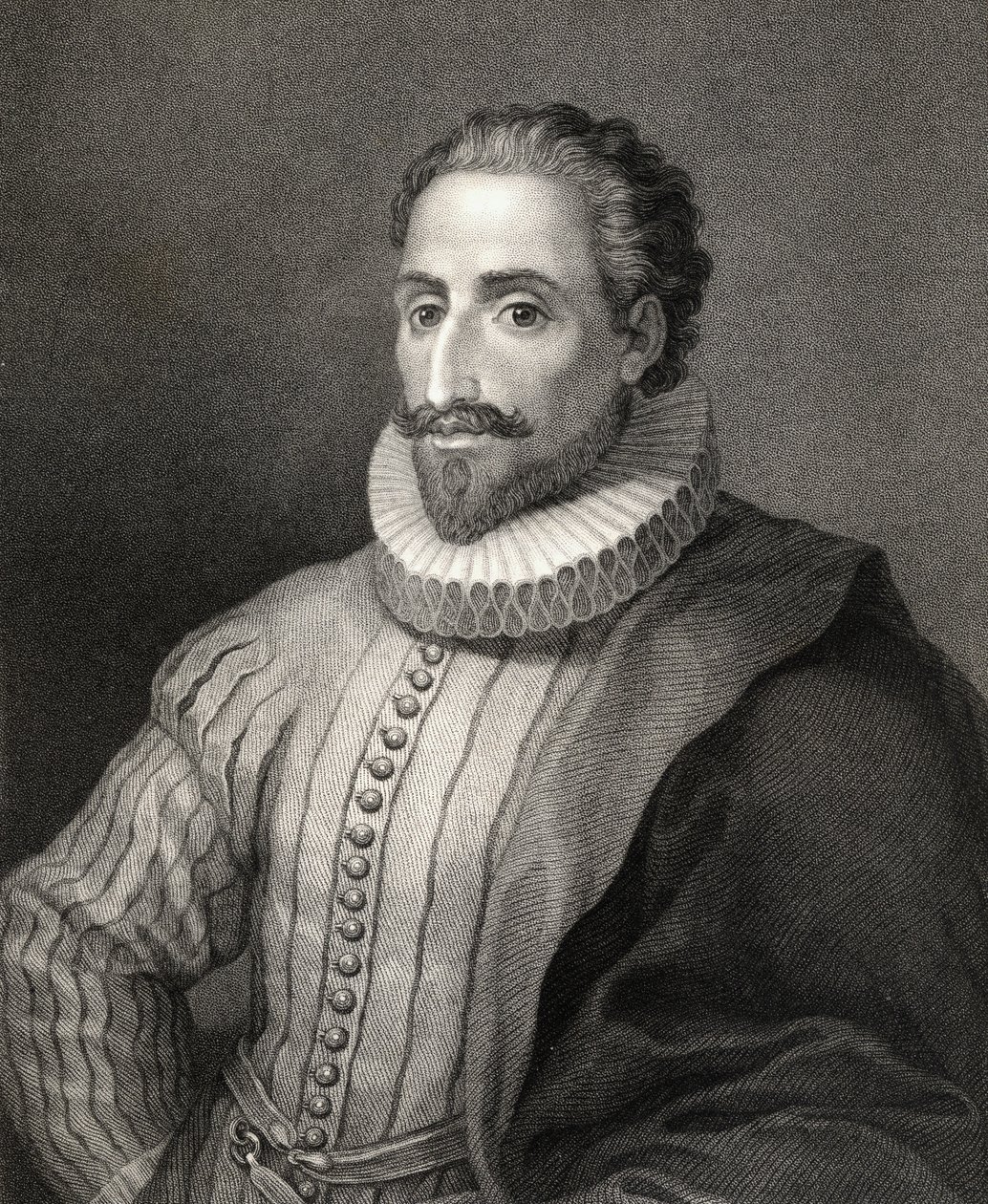 Miguel de Cervantes y Saavedra (1547-1615) av Spanish School