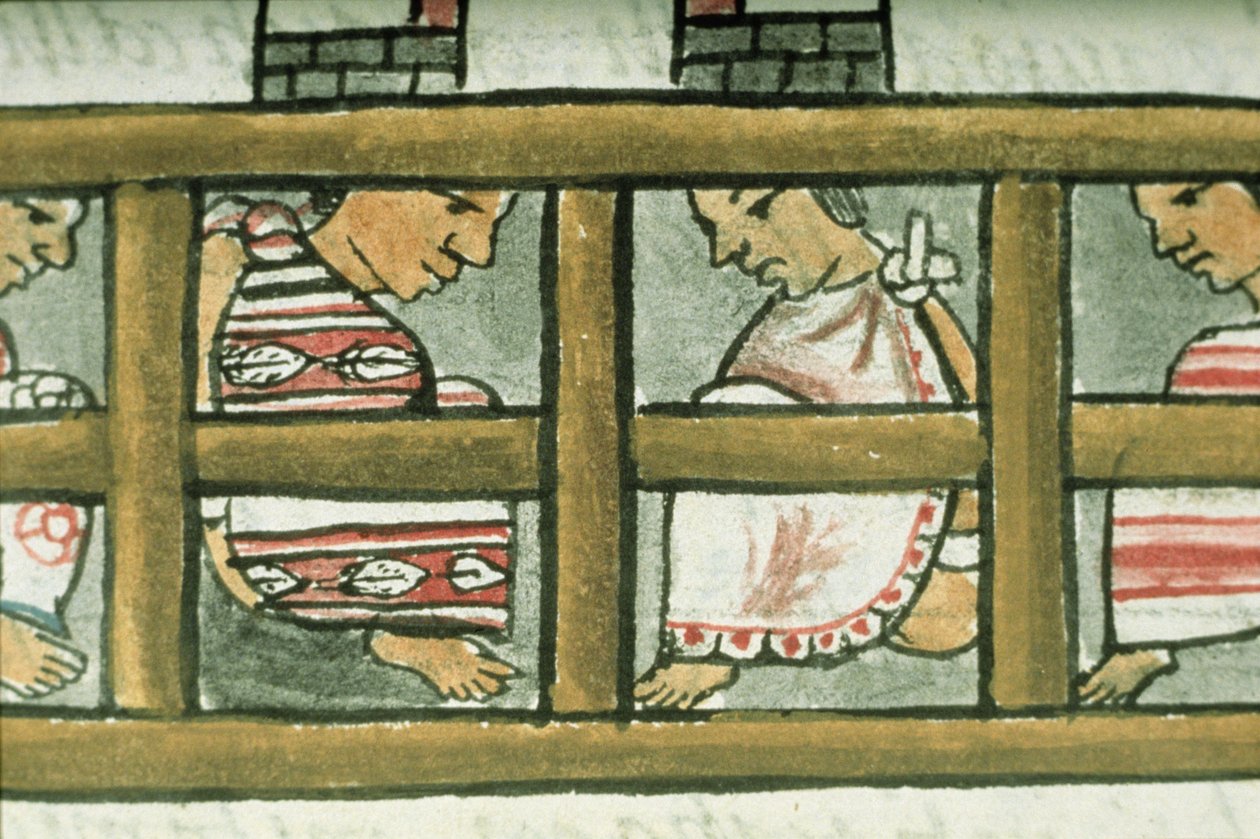 Fru Palat. 218-220 Bok IX aztekiska fångar, från 