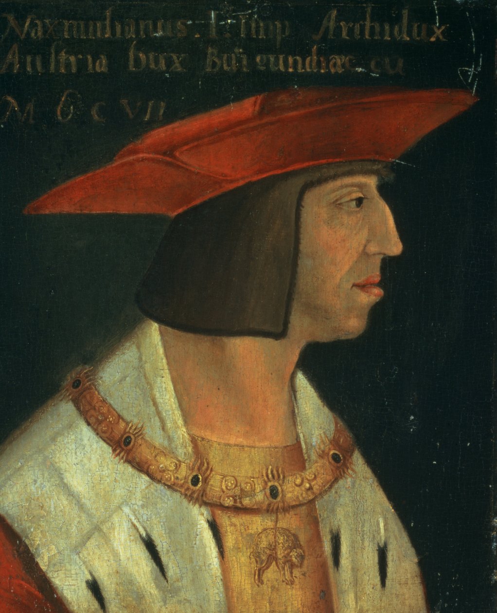 Porträtt av Maximilian I (1459-1519) av Spanish School