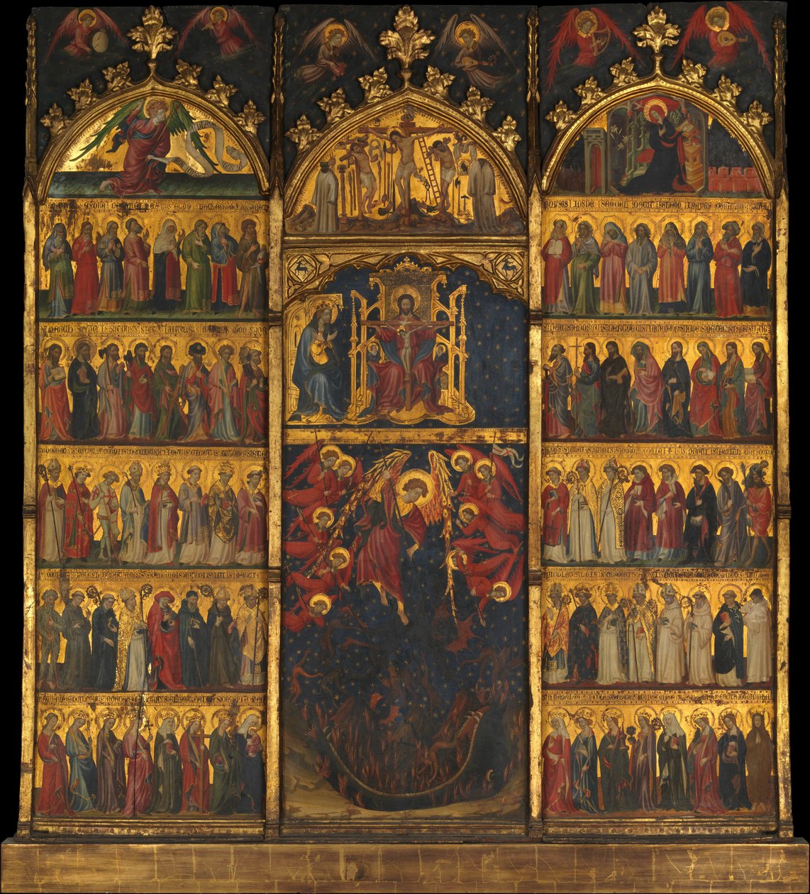 Treenigheten älskad av alla helgon. av Spanish Painter