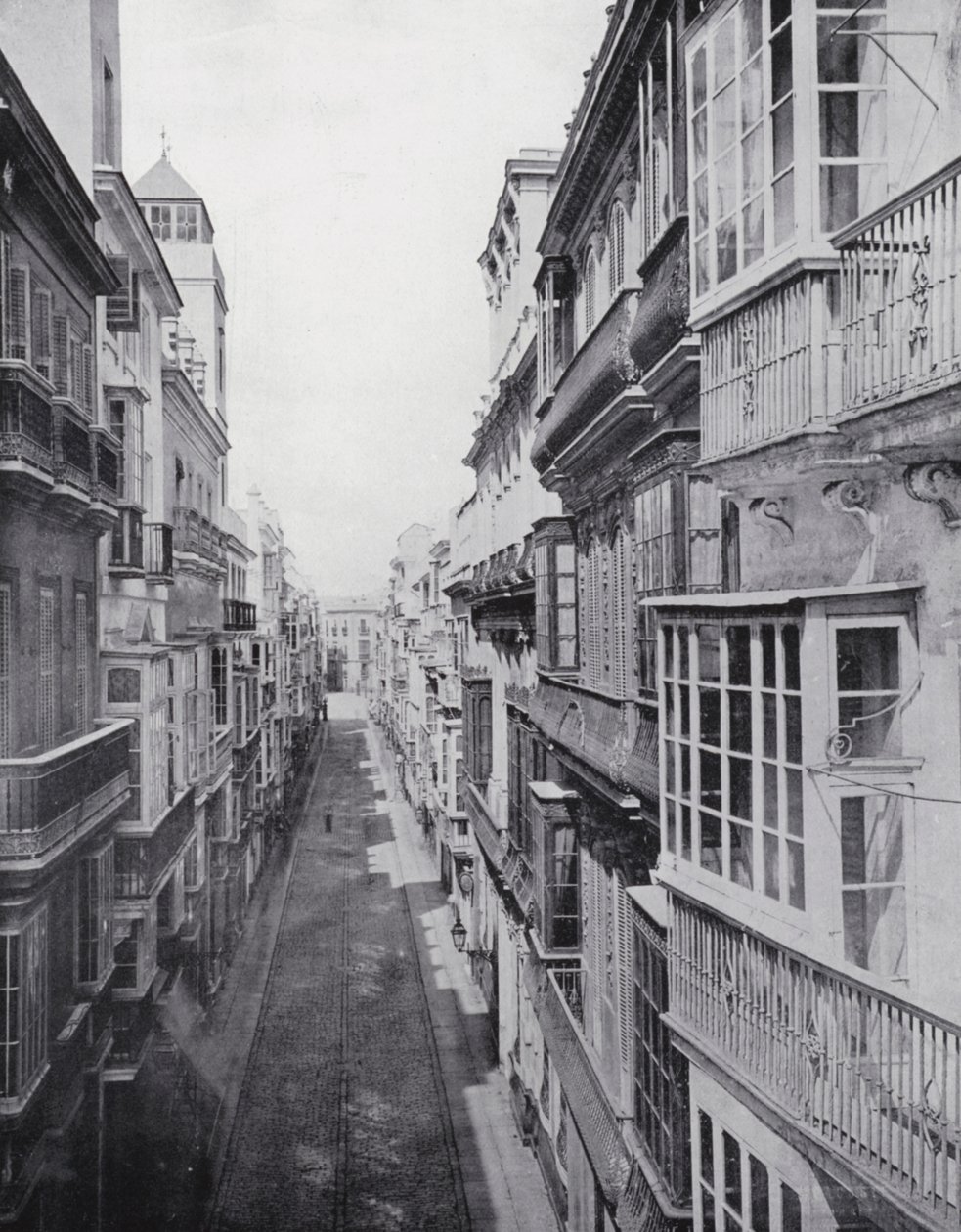 Calle Ancha, Cadiz (svartvitt foto) av Spanish Photographer