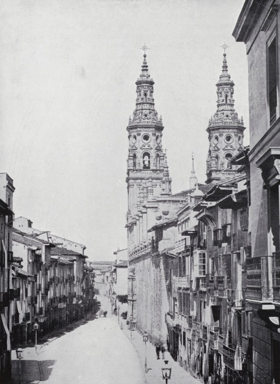 Calle Del Mercado, Logrono (svartvitt foto) av Spanish Photographer