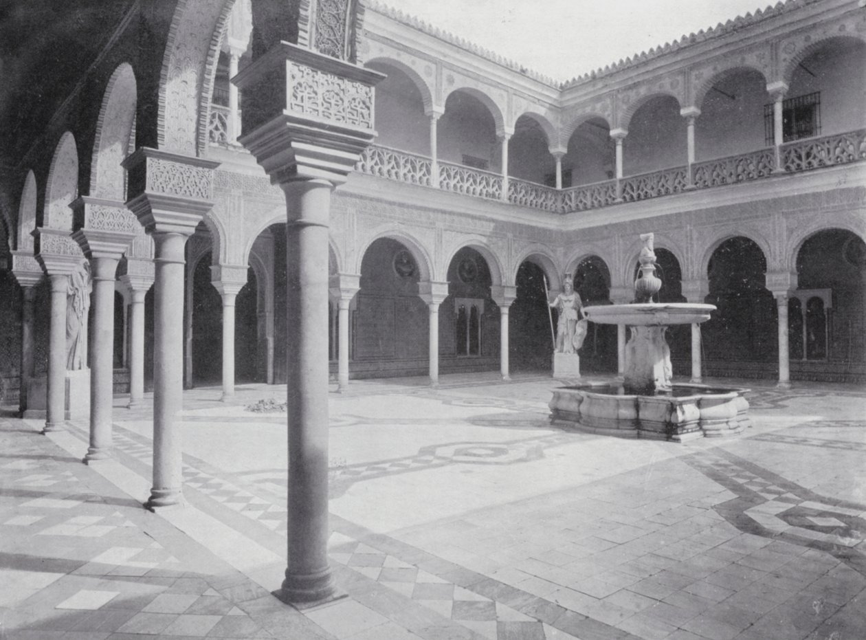 Domstol i Pilatus hus, Sevilla (svartvitt foto) av Spanish Photographer