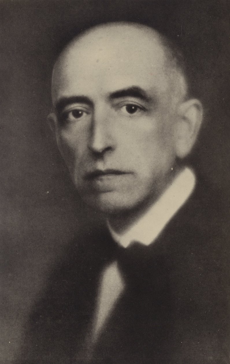 Manuel de Falla, spansk kompositör (1876-1946) (svartvitt foto) av Spanish Photographer