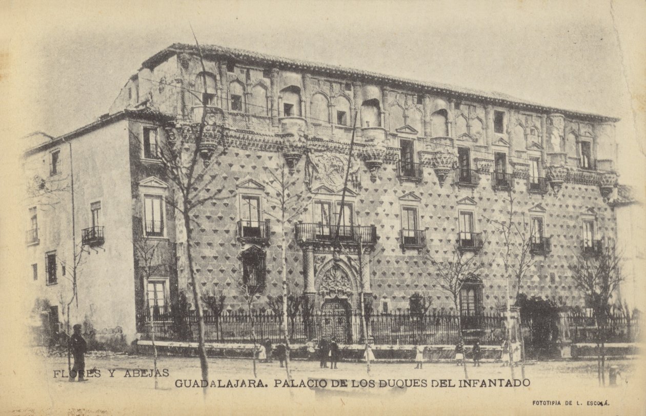 Palacio del Infantado, Gudalajara, Spanien (svartvitt foto) av Spanish Photographer