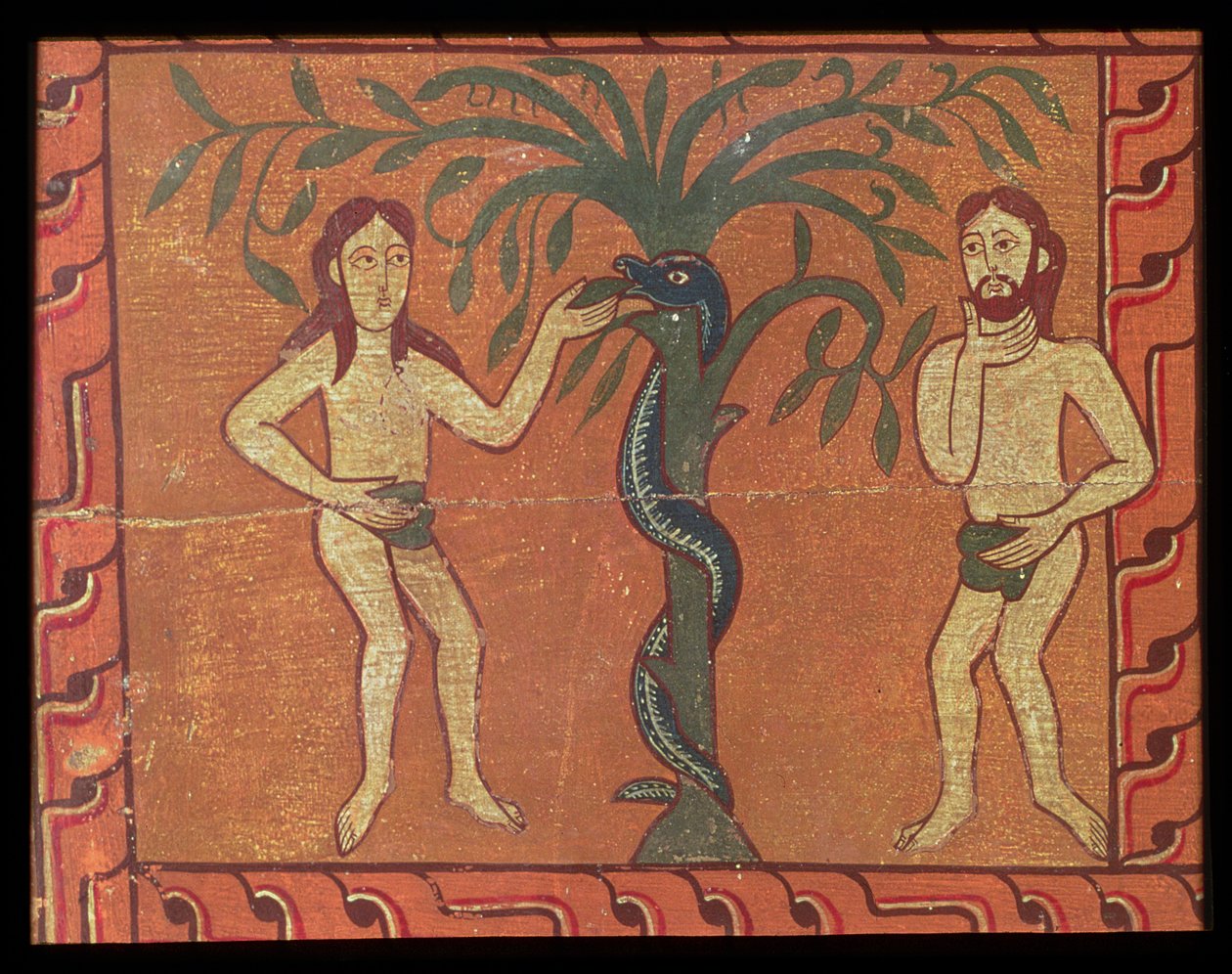 Adam och Eva, från Sagars altartavla (tempera på panel) av Spanish School