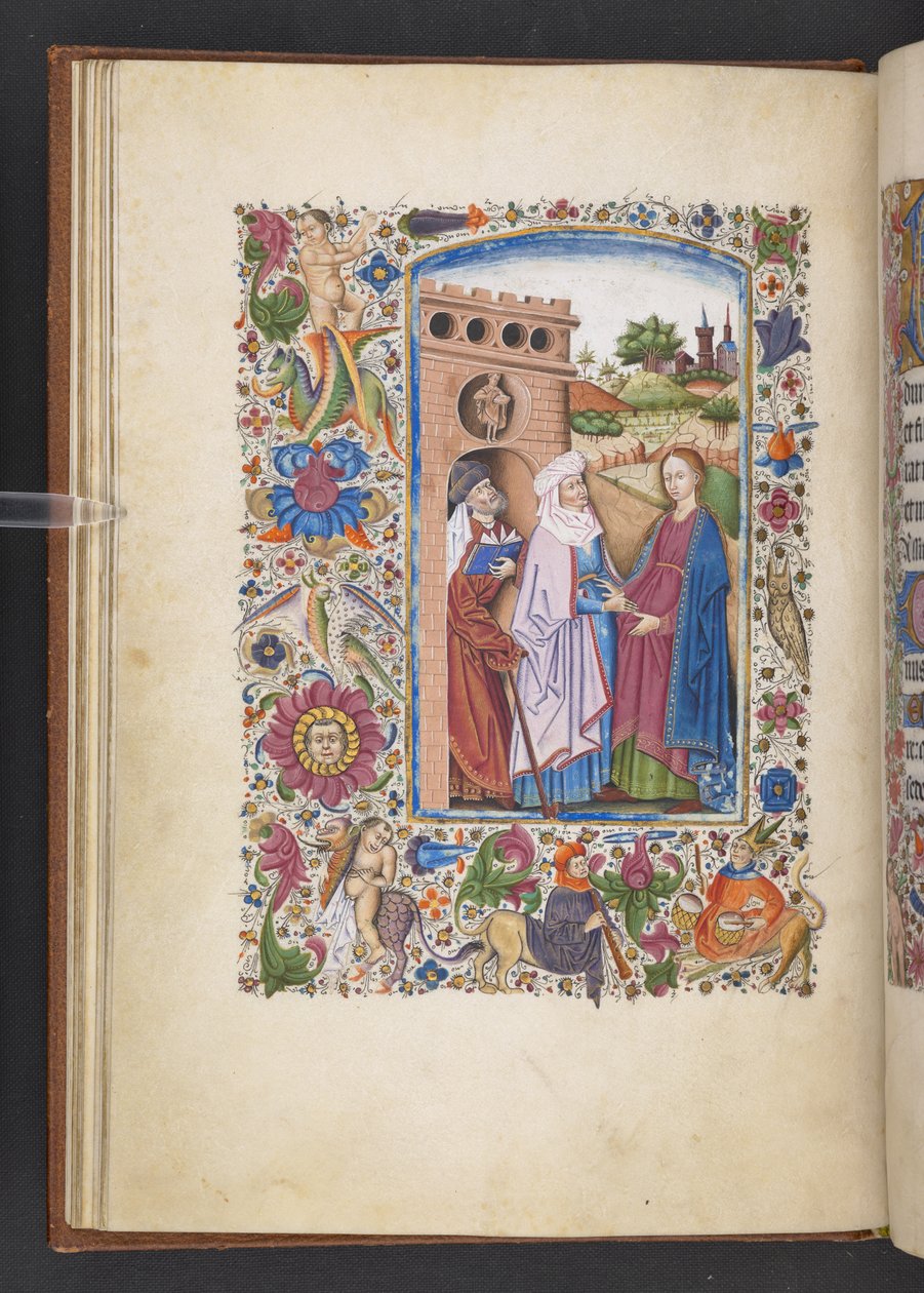 Lägg till MS 50004 f.16v The Visitation, från en 
