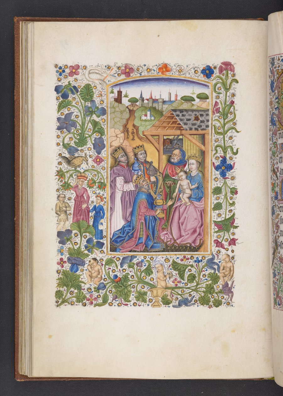 Lägg till MS 50004 f.37v Adoration of the Magi, från en 