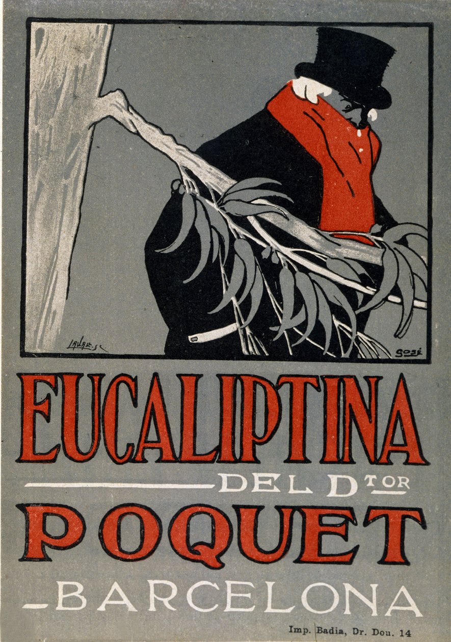 Reklam för förkylningsmedicinen Eucaliptina, Spanien 1924. av Spanish School