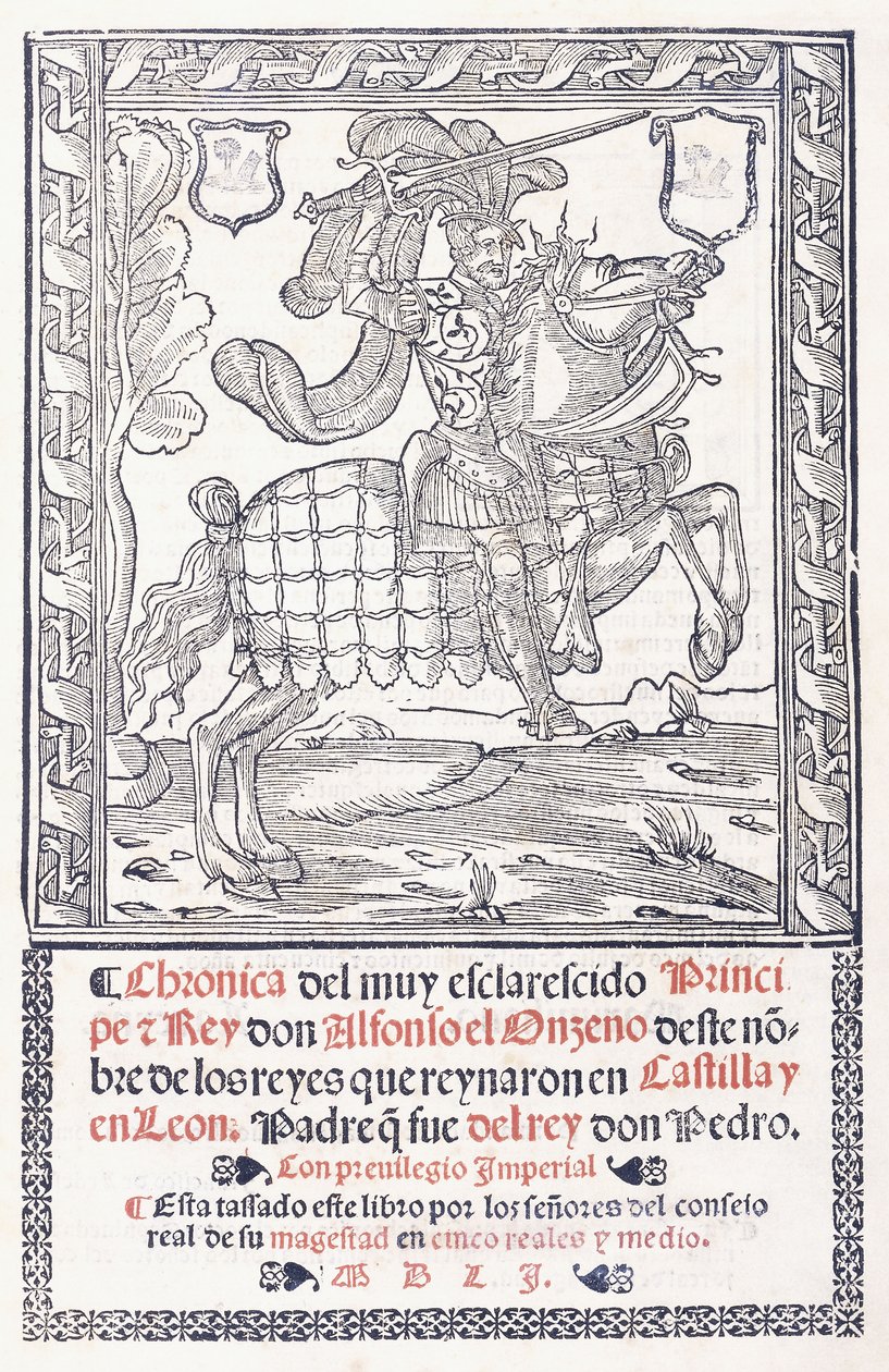 Alfonso XI, kung av Kastilien och Leon, till häst, 1551 av Spanish School