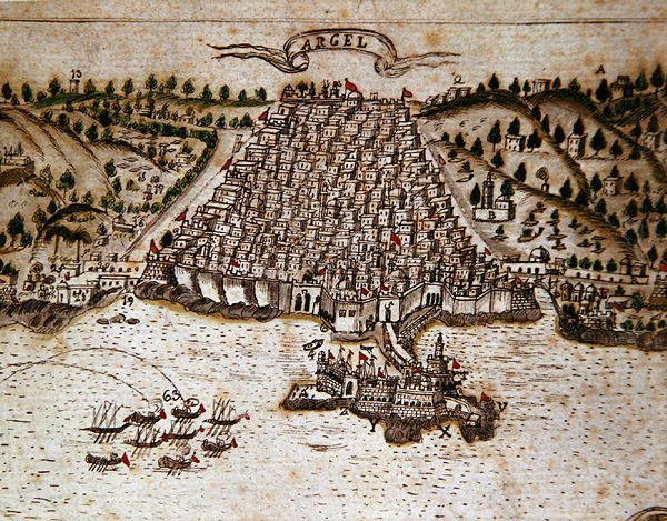 Alger (penna & bläck och akvarell på papper) (detalj av 268751) av Spanish School