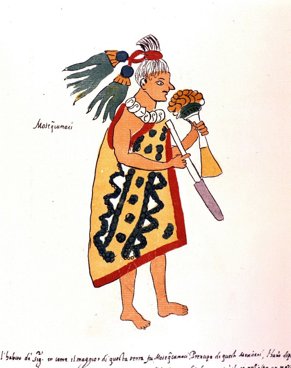 Aztekisk präst i Codex Vaticanus 3738 (Codex Vat. Rios). Faksimil av manuskriptet av dominikanen Pedro de los Rios, mellan 1570 och 1589, Bibl. Vatikanen. av Spanish School