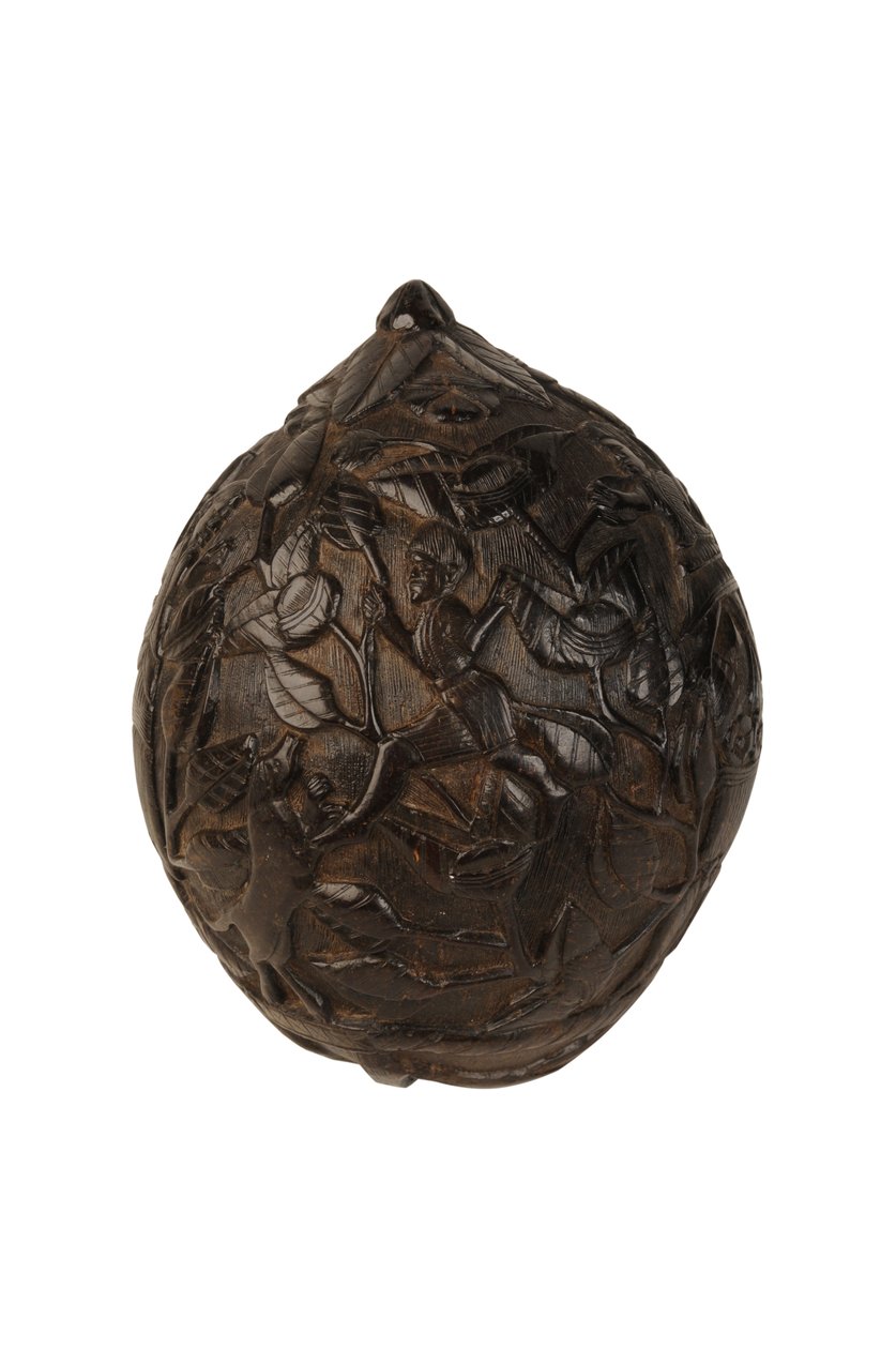 Snidade kokosnötsparkar, spansk kolonial, ca 1800 (kokosnöt) av Spanish School