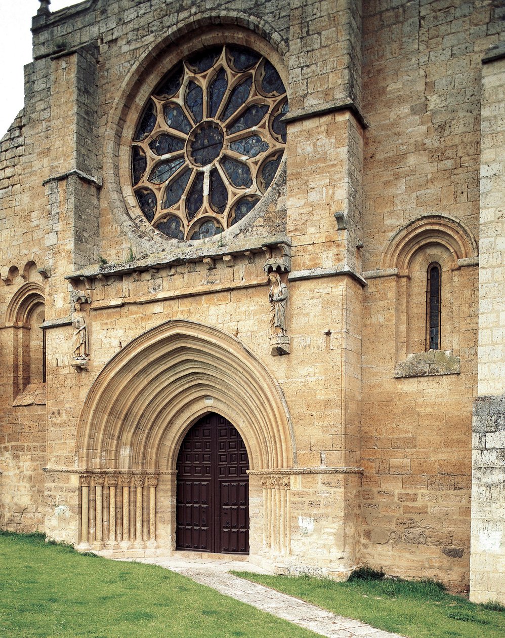 Collegiate Church of Santa Maria del Manzano, Castrojeriz, Burgos, Spanien av Spanish School
