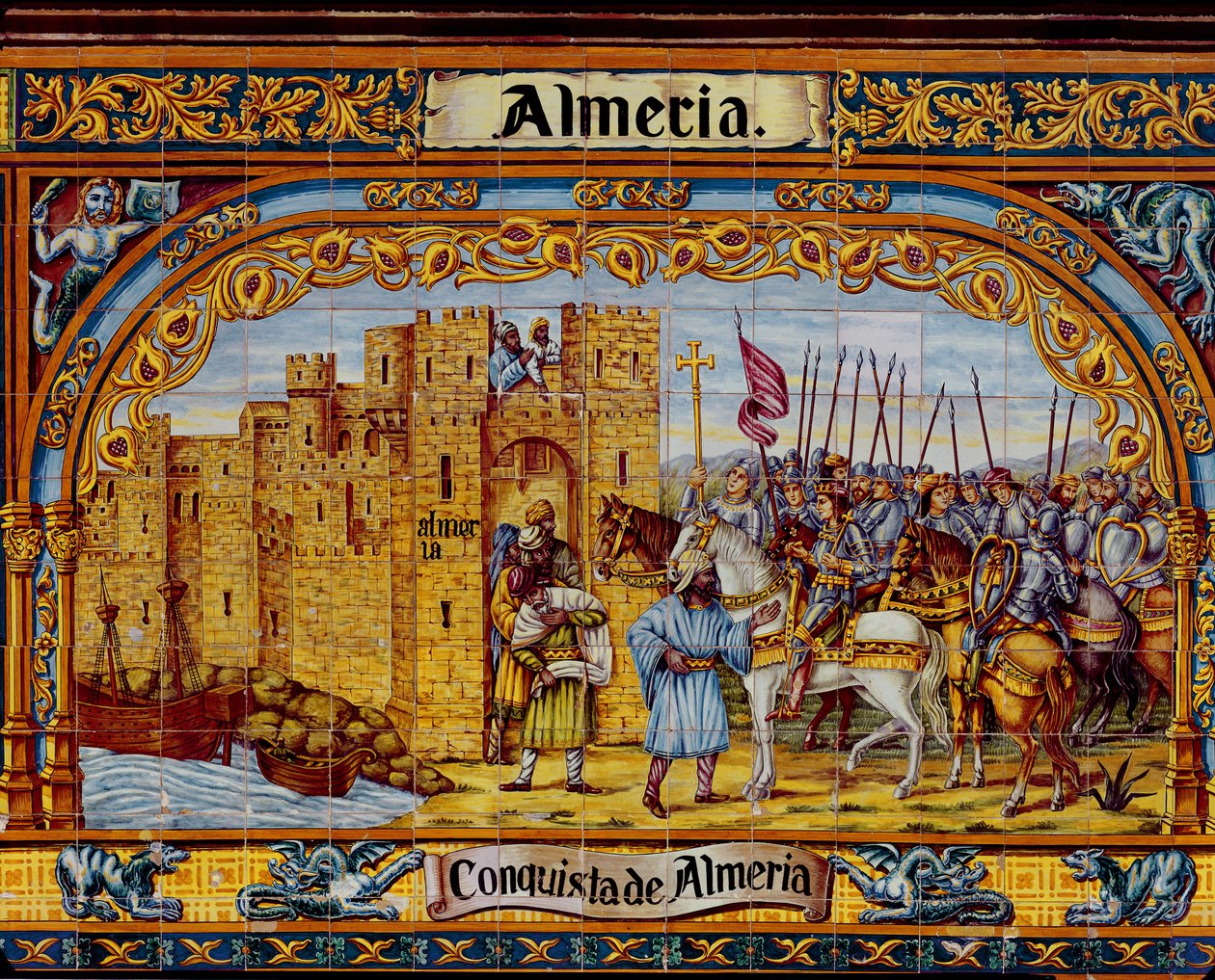 Erövringen av Almeria av de katolska kungarna 1488 (keramik) av Spanish School