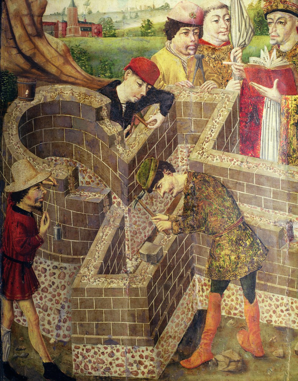 Konstruktion av en kyrka, detalj från 