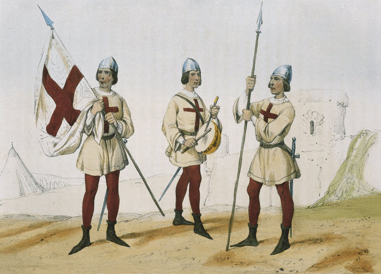 DE SOTTO, Serafin Maria, Earl of Clonard (1793 - 1862). Historia organica de las armas de Infanteria y Caballeria espanolas. 1851 - 1859. Infanterister under de katolska monarkernas regeringstid i Spanien. Fanbärare, trumslagare och lansör i "Santa He av Spanish School