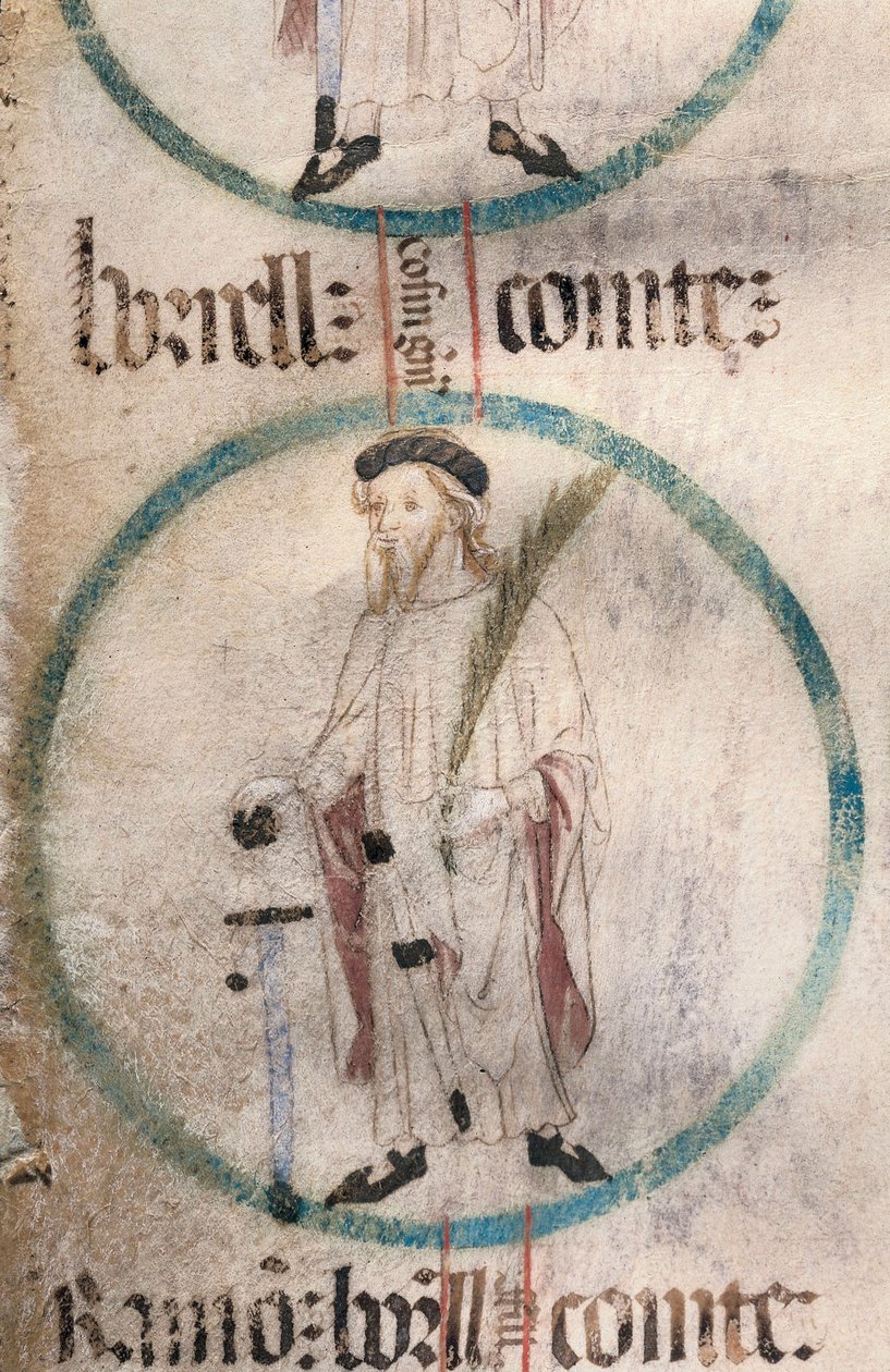 Gotisk konst: porträtt av Borrell II (934-992), jarl av Barcelona. Miniatyr i "Släktforskning av kungarna av Aragon och grevar av Barcelona". 1300-1400-talet. av Spanish School
